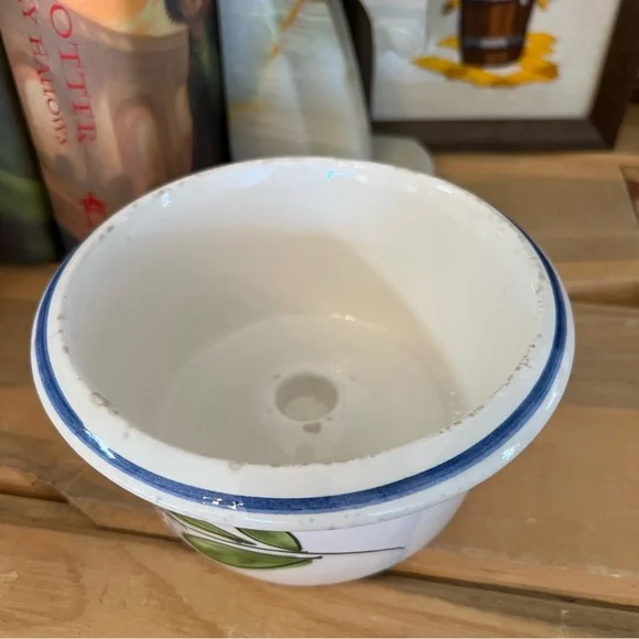 Vintage Hand Painted Oversized Mug Bowl Or Candle Stick Holder Teleflora - Picture 7 of 7